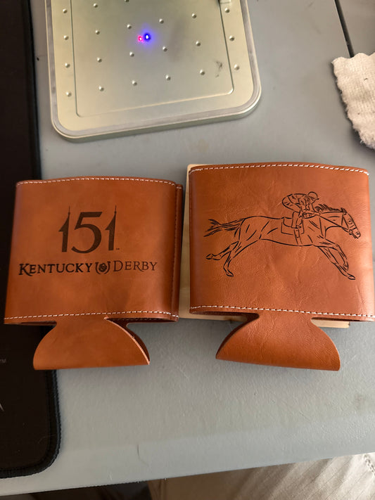 Customize your leather koozie